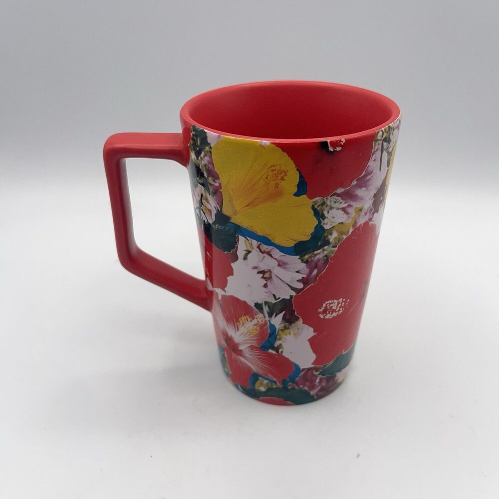 Teavana Ceramic Coffee Mug 12 fl oz 355 mL l hibiscus Microwave Dishwasher Safe